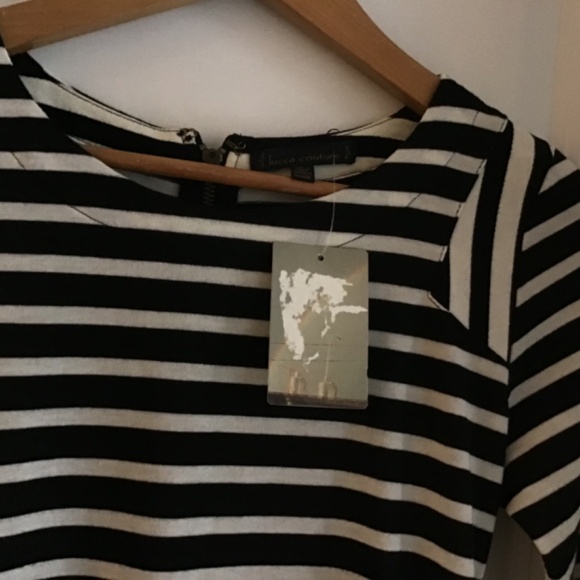 Luca Couture bodycon striped dress size M - Picture 2 of 4